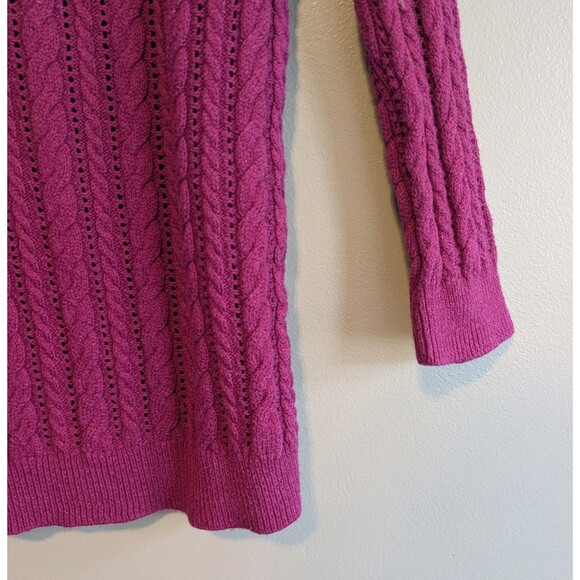 American Eagle Size XS Cable Knit Sweater Womens Purple Pullover AE Extra Small - Picture 4 of 5